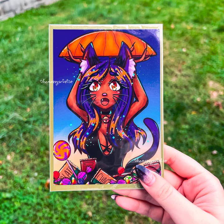 Impression Trick or Treat d'Halloween, 12,7 x 17,8 cm pour la vente par The Messy Artist Co.