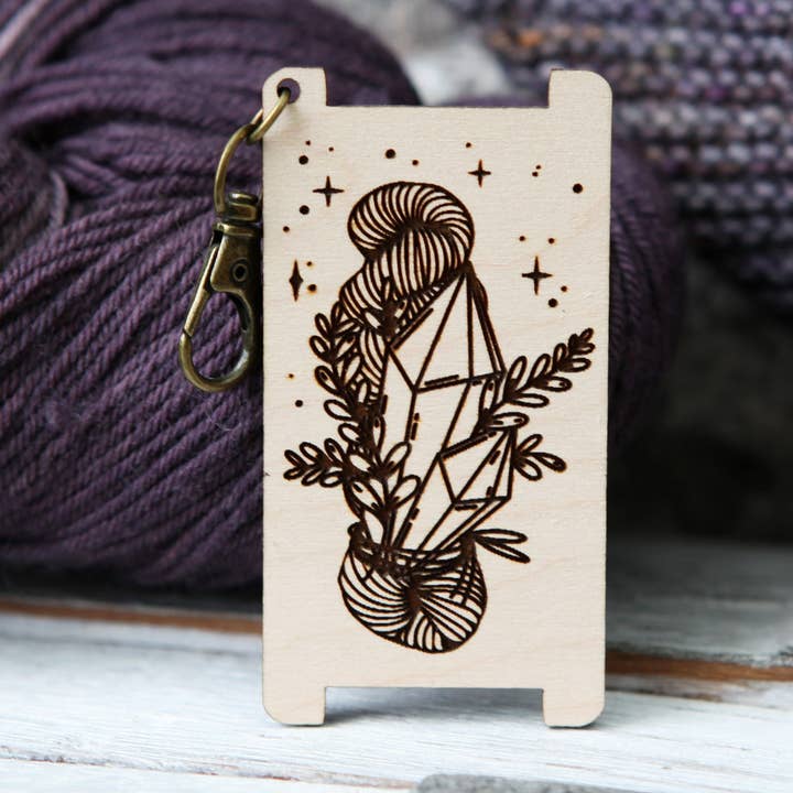 Sunrise Grove - Wholesale Knitting/Crochet Supplies - Crystal & Leaf Yarn WPI Tool Cherry Wood Gauge0