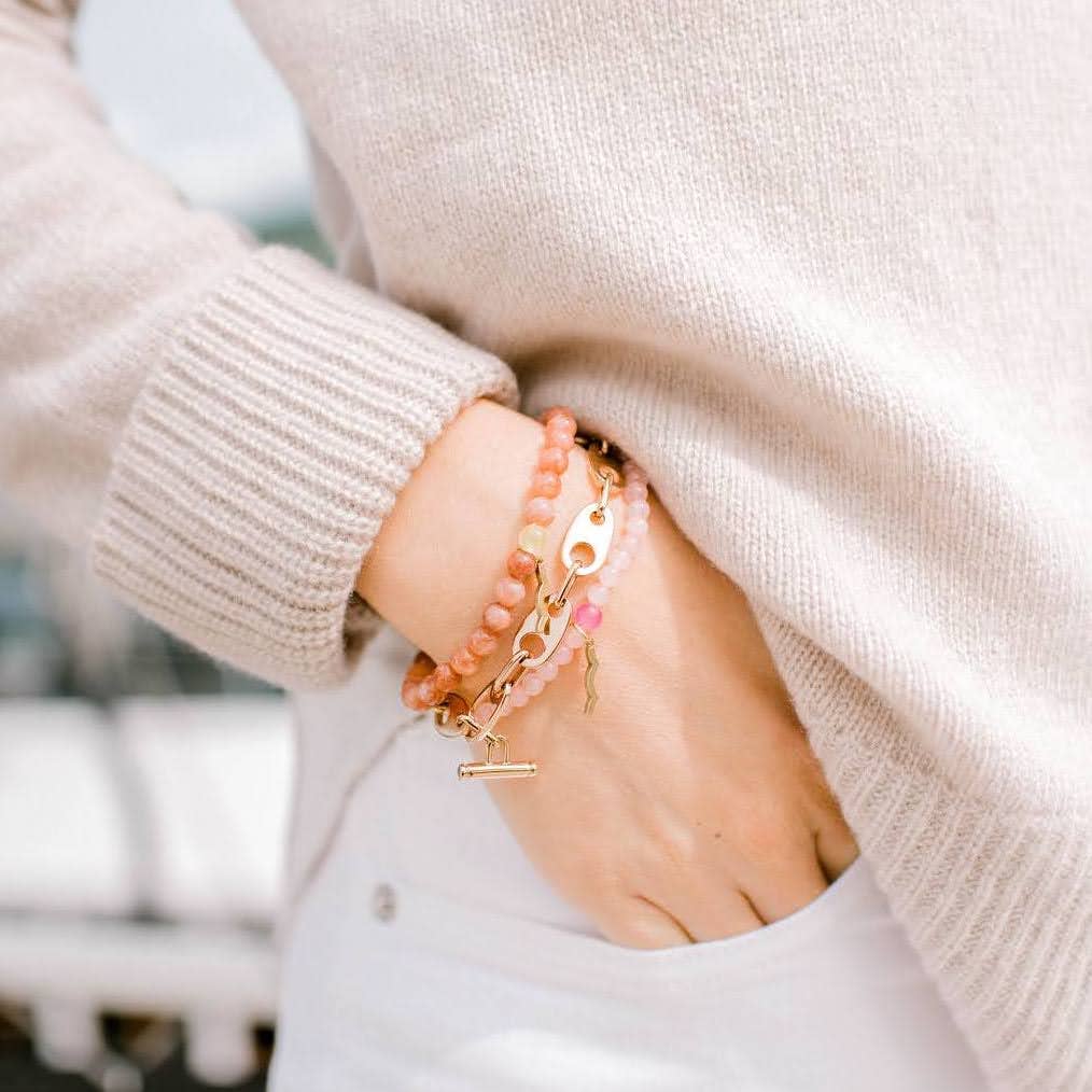 Sailormade - Vendita all'ingrosso Bracciale con perline - Bracciale da donna Rayminder UV Awareness in quarzo rosa7