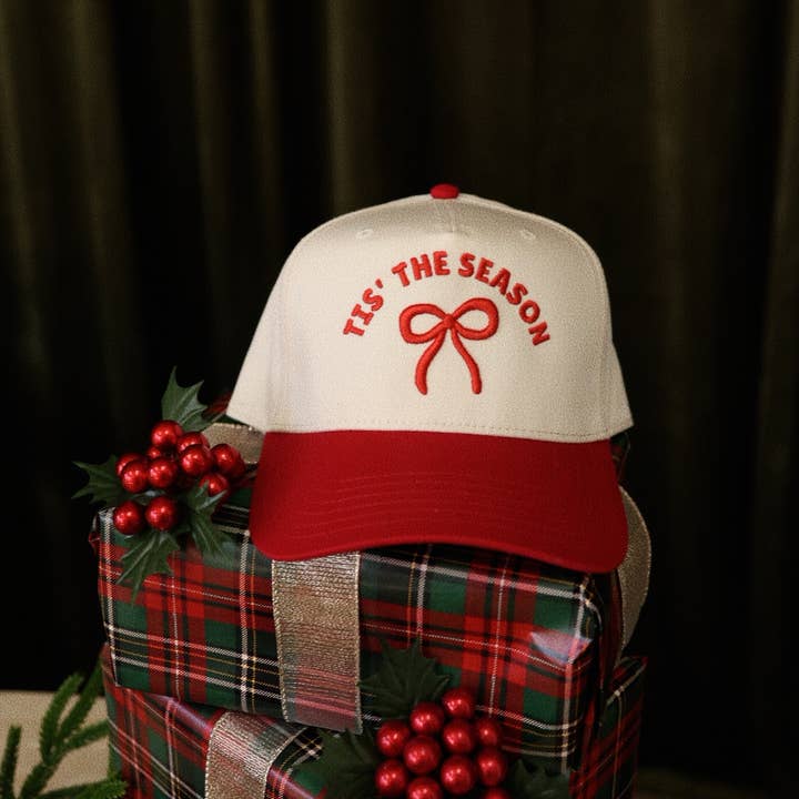 Electric label - Wholesale Trucker Hat - Unisex - Tis The Season 3D puff embroidered bow hat2