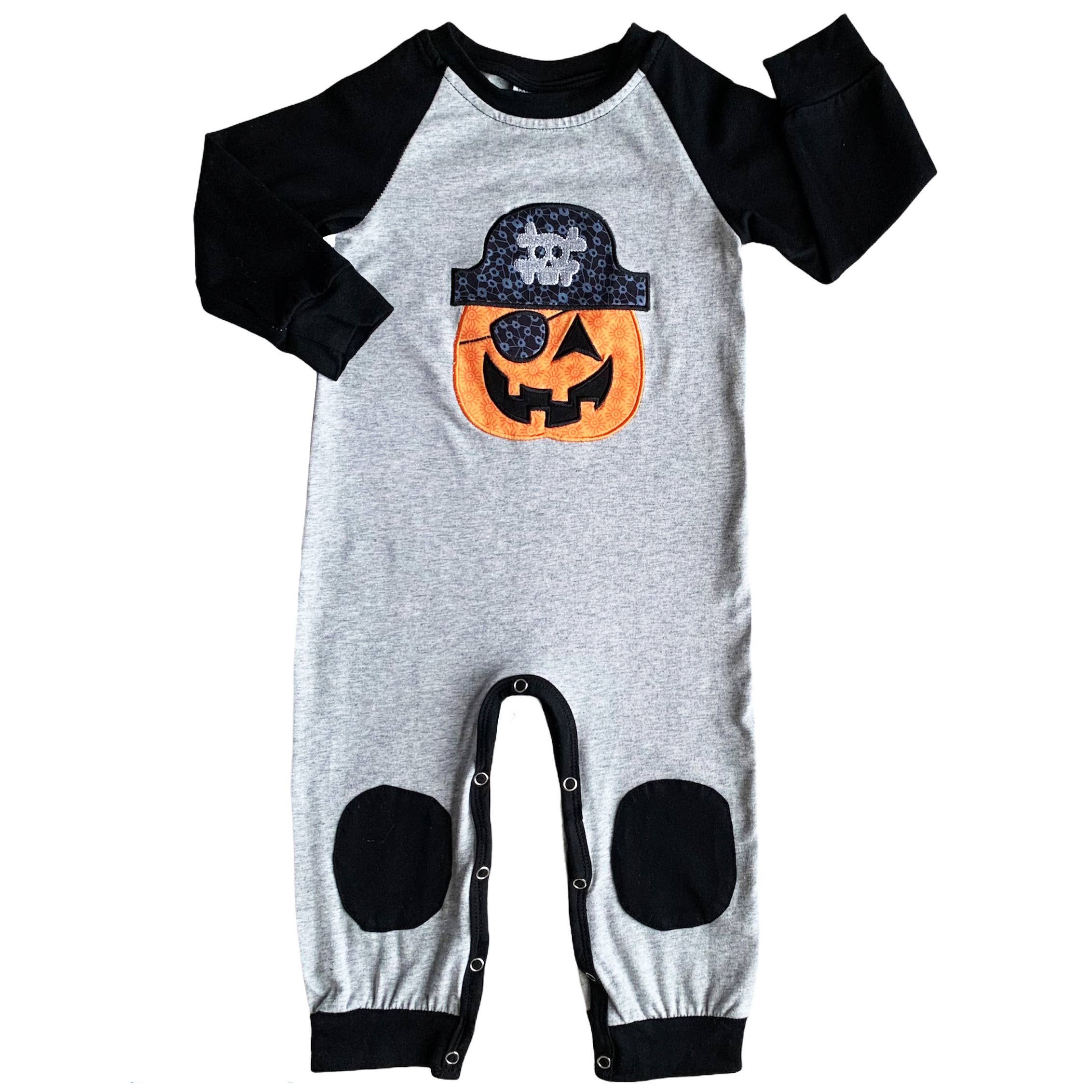 AnnLoren - Wholesale Jumpsuit - Baby - Boys Halloween Romper Pirate Jack O Lantern Baby Toddler3