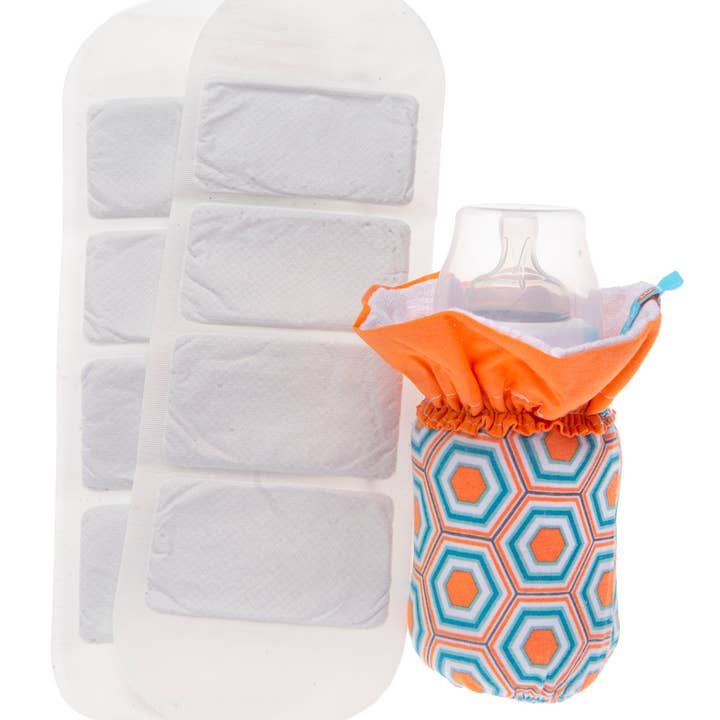 Orange and Blue WarmZe Portable Bottle Warmer for wholesale on Faire1