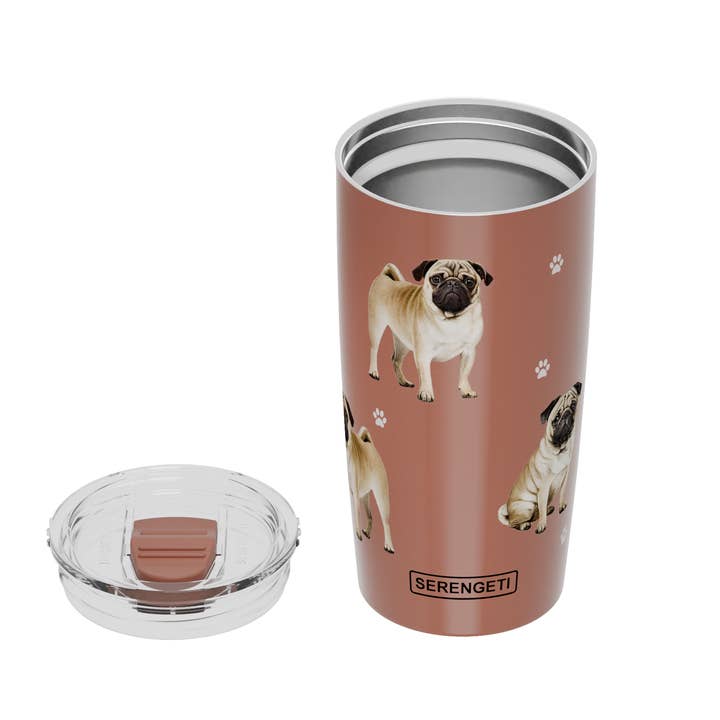 E&S Pets – copos e garrafas térmicas por atacado – Impressão 3D - Copo Pug, à Prova de Vazamento, Durável - 20 Oz3