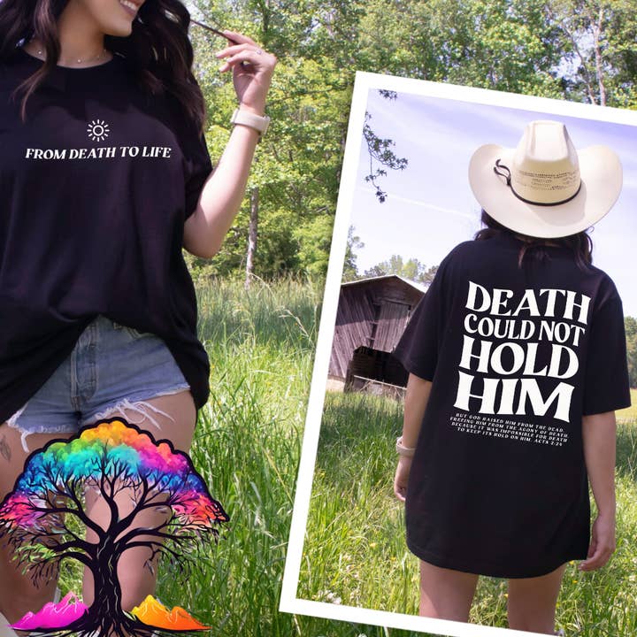 T-shirt chrétien : la mort n'a pas pu le retenir pour la vente par Honey & Haven