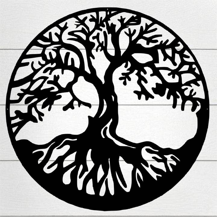 Tree of Life Monogram V for wholesale by Sea Biscuit Metal Designs