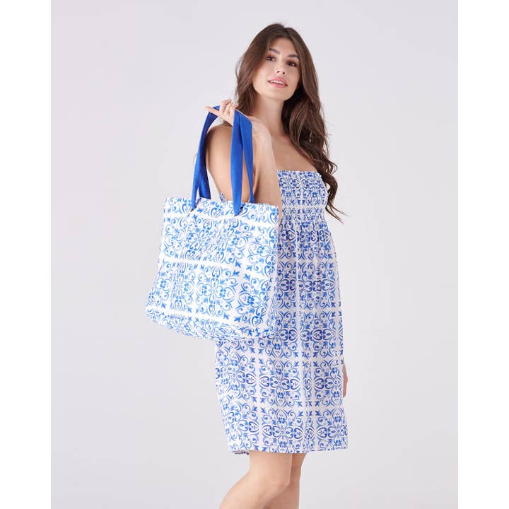 Pigiamiamoci - Wholesale Beach Bag - Beach Bag - Majolica Pattern2