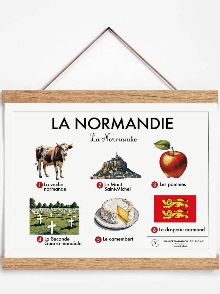Planche scolaire - La Normandie (Copie) pour la vente par Atelier Vauvenargues