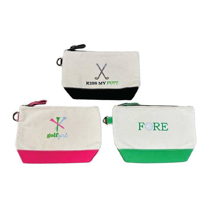 GOLF DOODLE POUCHES for wholesale by Donovan Designs