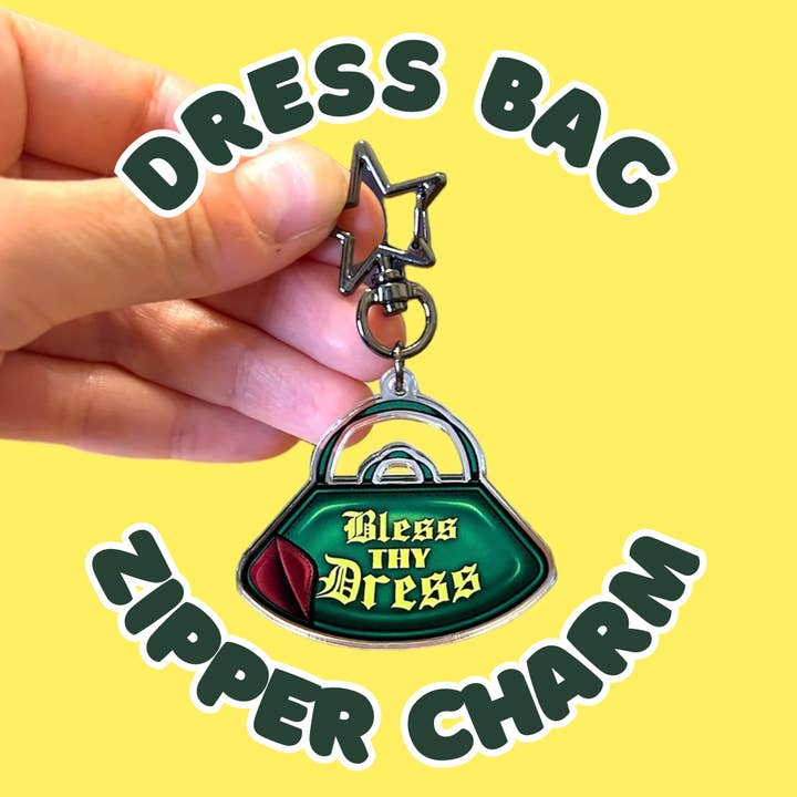 Bless Thy Dress Keychain / Zipper Pull for wholesale by Riff Raff & Rince