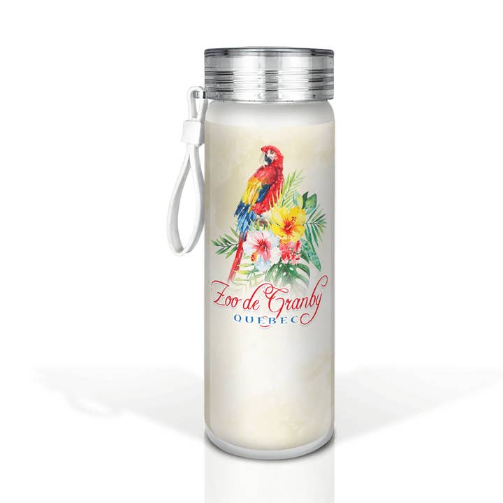 Garrafa de 20oz de vidro fosco personalizável: WC Red Arara TD por atacado de Matrix