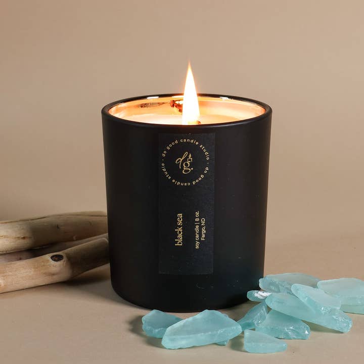 Do Good Candle Studio - Wholesale Jar/Filled Candle - Black Sea | Signature Black |Non-Toxic Soy Candle3