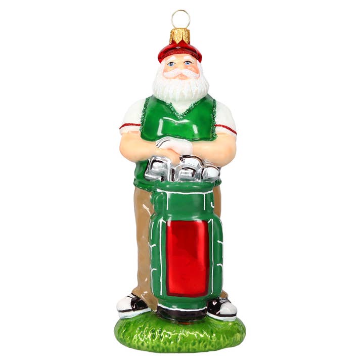 Babbo Natale Golfista - Versione Festiva per la vendita all'ingrosso da parte di Joy To The World Collectibles