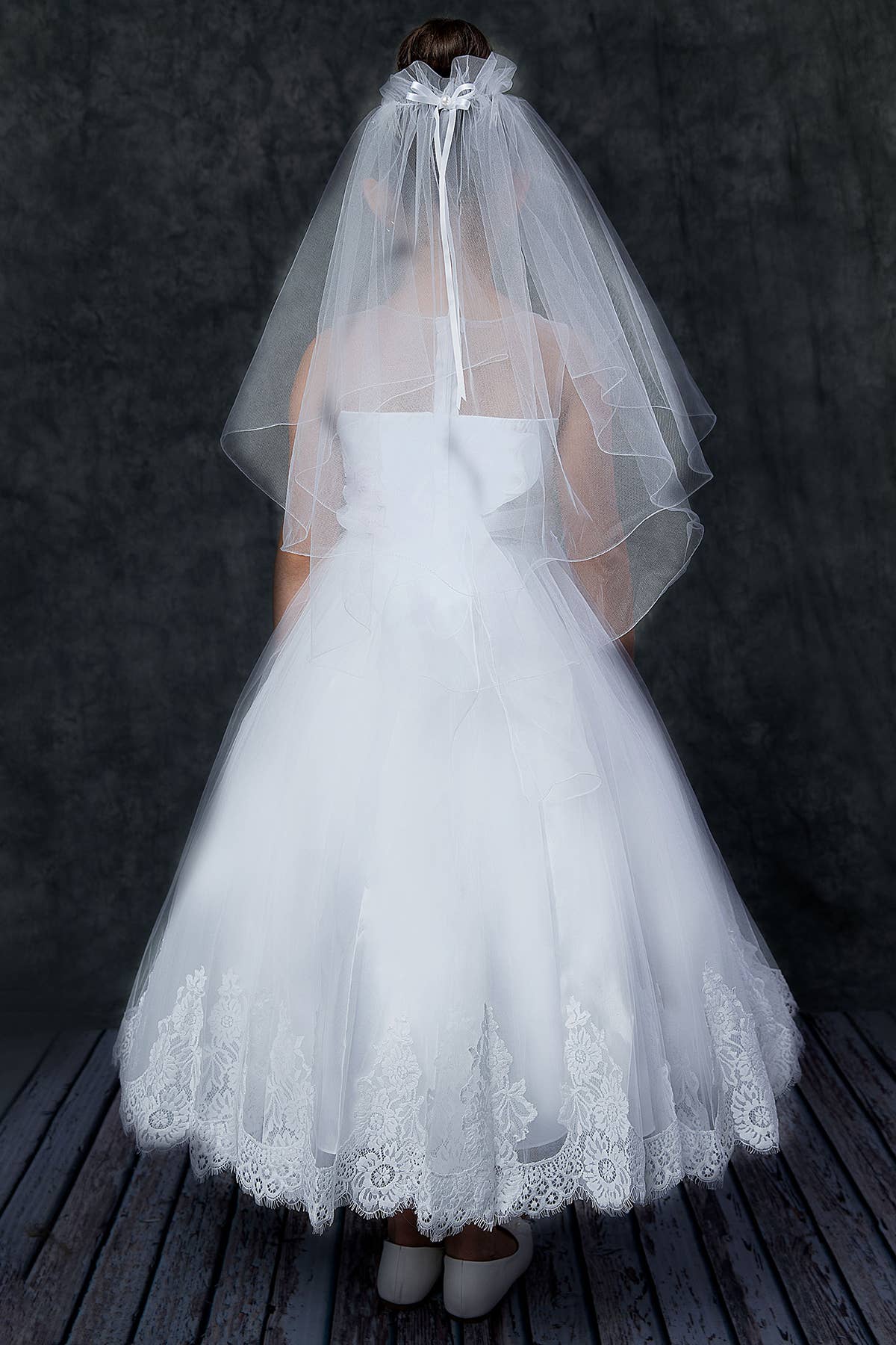 Kid's Dream - Wholesale Dress - Kids - Lace Appliqué Illusion Bateau Girls Dress24