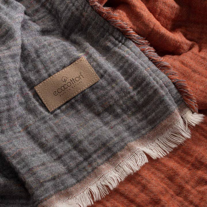 MINOA - Wholesale Throw Blanket - Reversible Muna Organic Gauze Bed Spread, Large Throw8