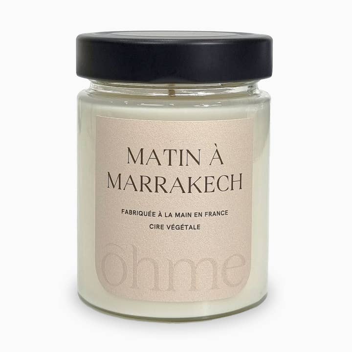 Bougie parfumée en bocal Matin à Marrakech | Cire végétale, 190g pour la vente par ōhme