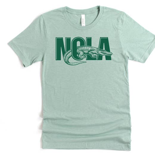 Nola T-Shirt Club - Wholesale Screen Printed T-Shirt - Unisex - NOLA Gator T-Shirt - New Orleans Gator T-Shirt0