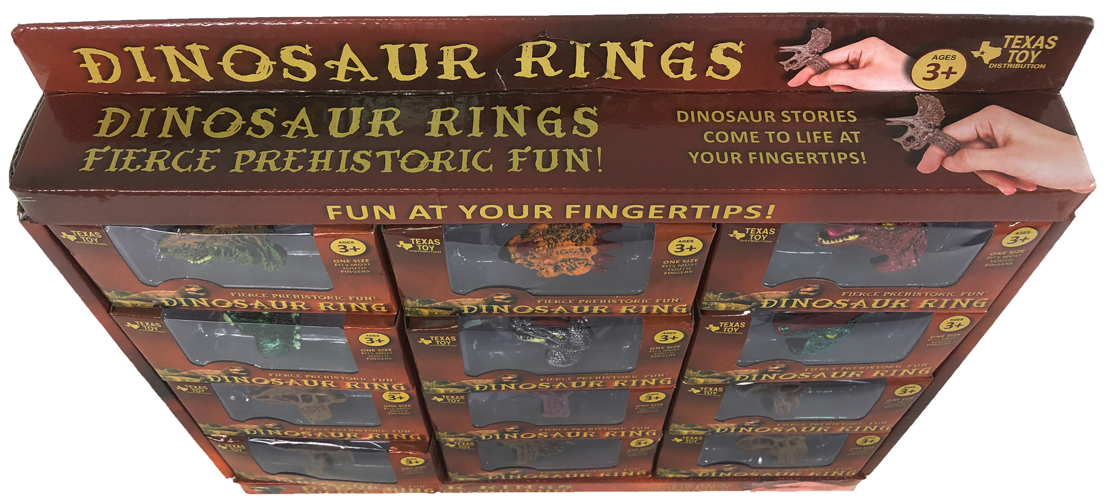 Texas Toy Distribution - Wholesale Retailer Display - Kids & Baby - Dinosaur Ring Display Box, x12 Ring Assortment4