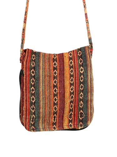 EXPANDABLE STRIPED SLINGS BAG for wholesale by Earth Divas
