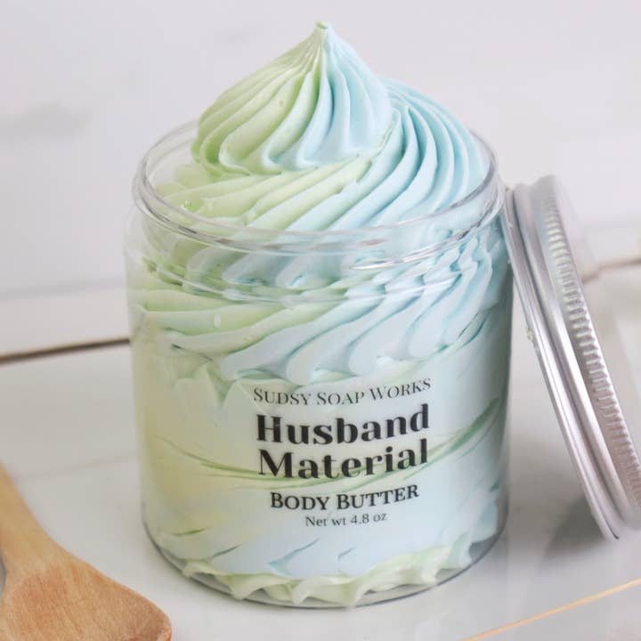 Sudsy Soap Works LLC - Vente Baume/beurre pour le corps - Beurre corporel matériel mari1