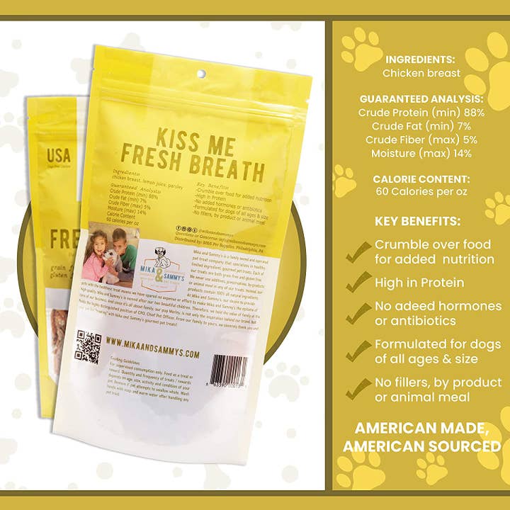 Mika and Sammy's Gourmet Pet Treats - Wholesale Pet Treats - Dog - Kiss Me Fresh Breath2