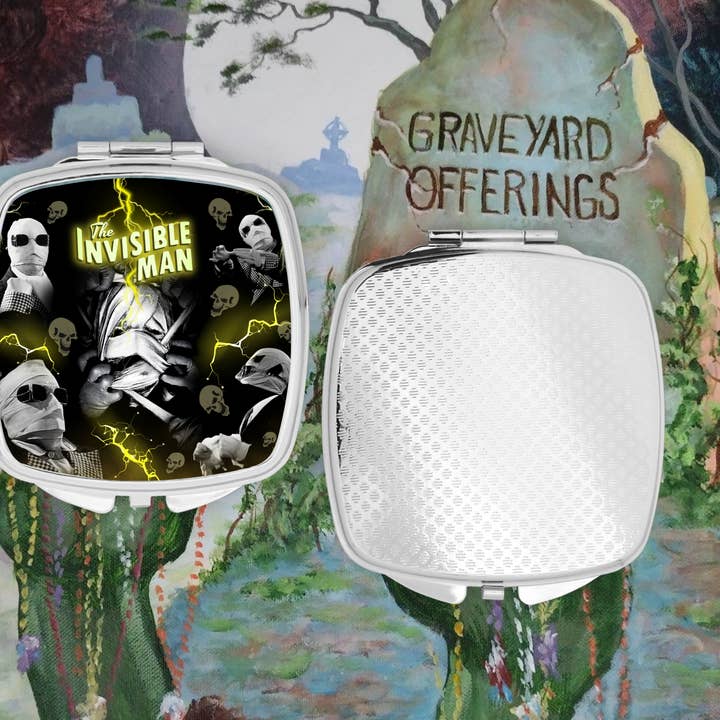 Invisible Man Compact Mirror for wholesale by Graveyard Offerings
