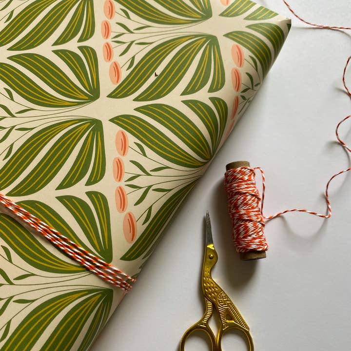 Rebecca Jane Woolbright - Wholesale Wrapping Paper Roll - Oma's Garden Wrapping Paper | 2 Sheets, 20" x 29"