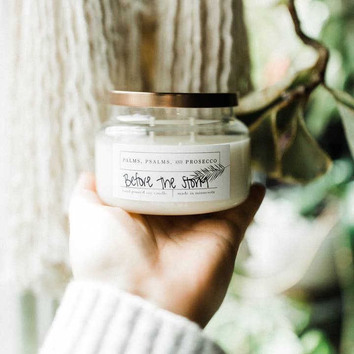 Antes da Vela de Soja por atacado de Palms, Psalms, & Prosecco