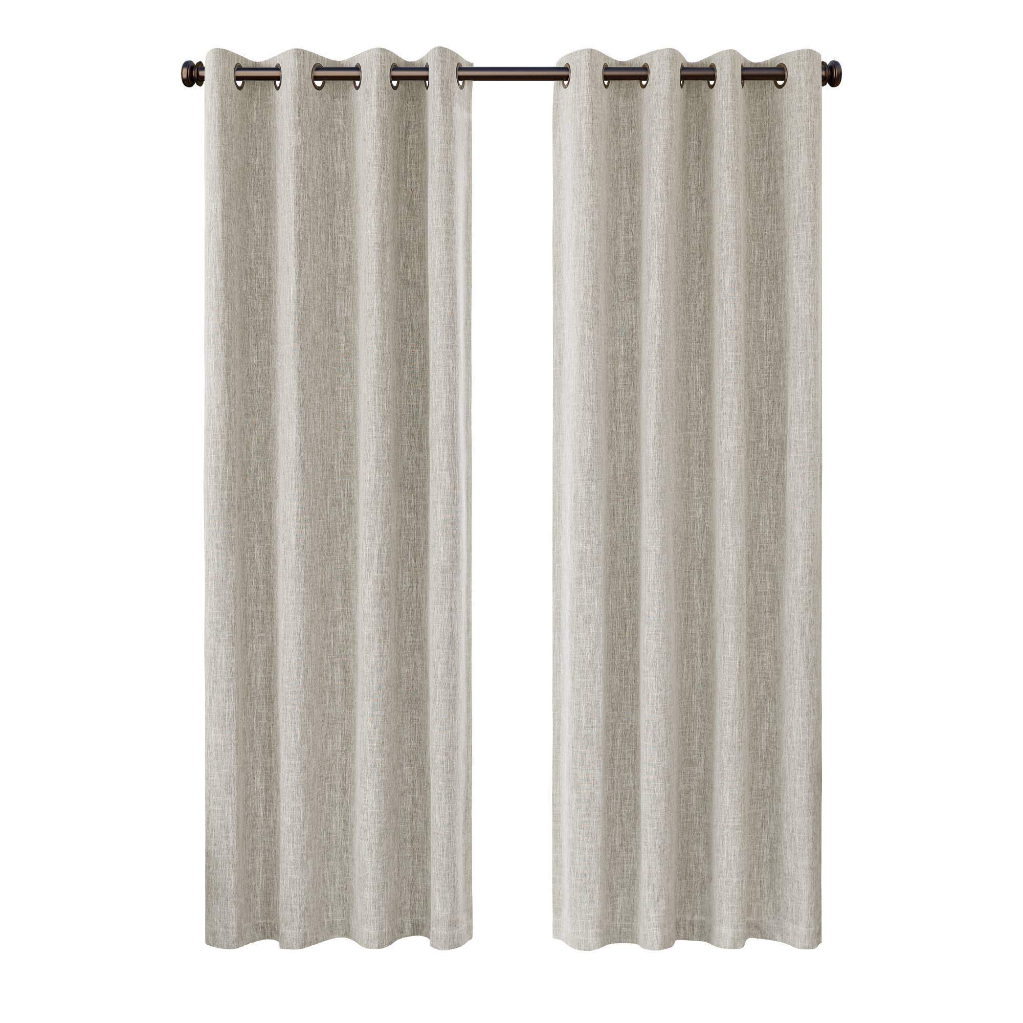 Awesome Home – Großhandel Vorhang – Verdunkelungsvorhänge mit Leinenstruktur und Ösen, 2 Paneele26