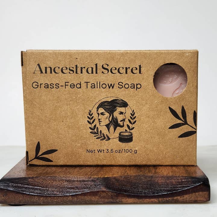 Savon en Barre au Suif Nourri à l'Herbe – Lavandin | 100 g (3,5 oz) pour la vente par Ancestral Secret