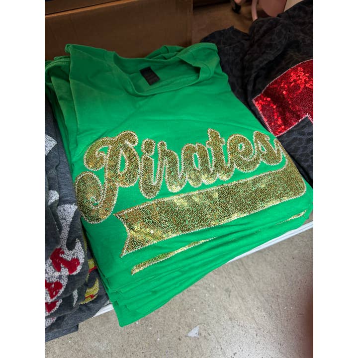 Shop Southern Belle - Wholesale T-Shirt - Women's - Custom School Spirit Wear Real Sequins Short Sleeve