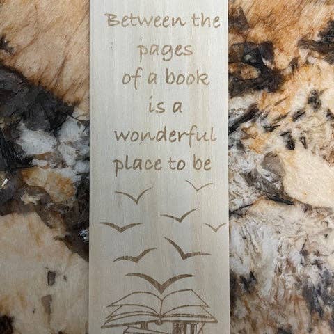 Wooden "wonderful place" bookmark for wholesale by D&P Woodworks and Engravings, LLC