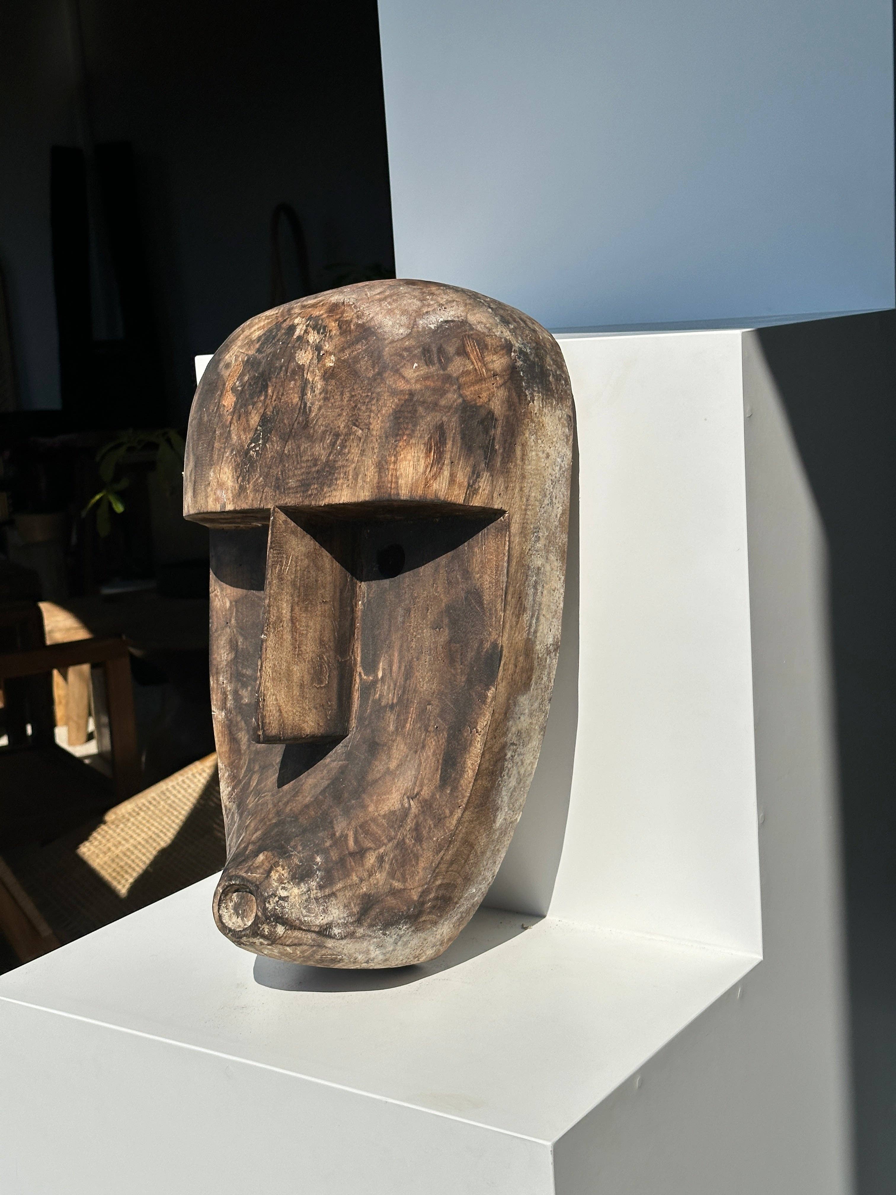 Office Objets – wholesale Skulptur – Stor Timor-mask i patinerat trä, höjd ca 50 cm (3 stycken)4