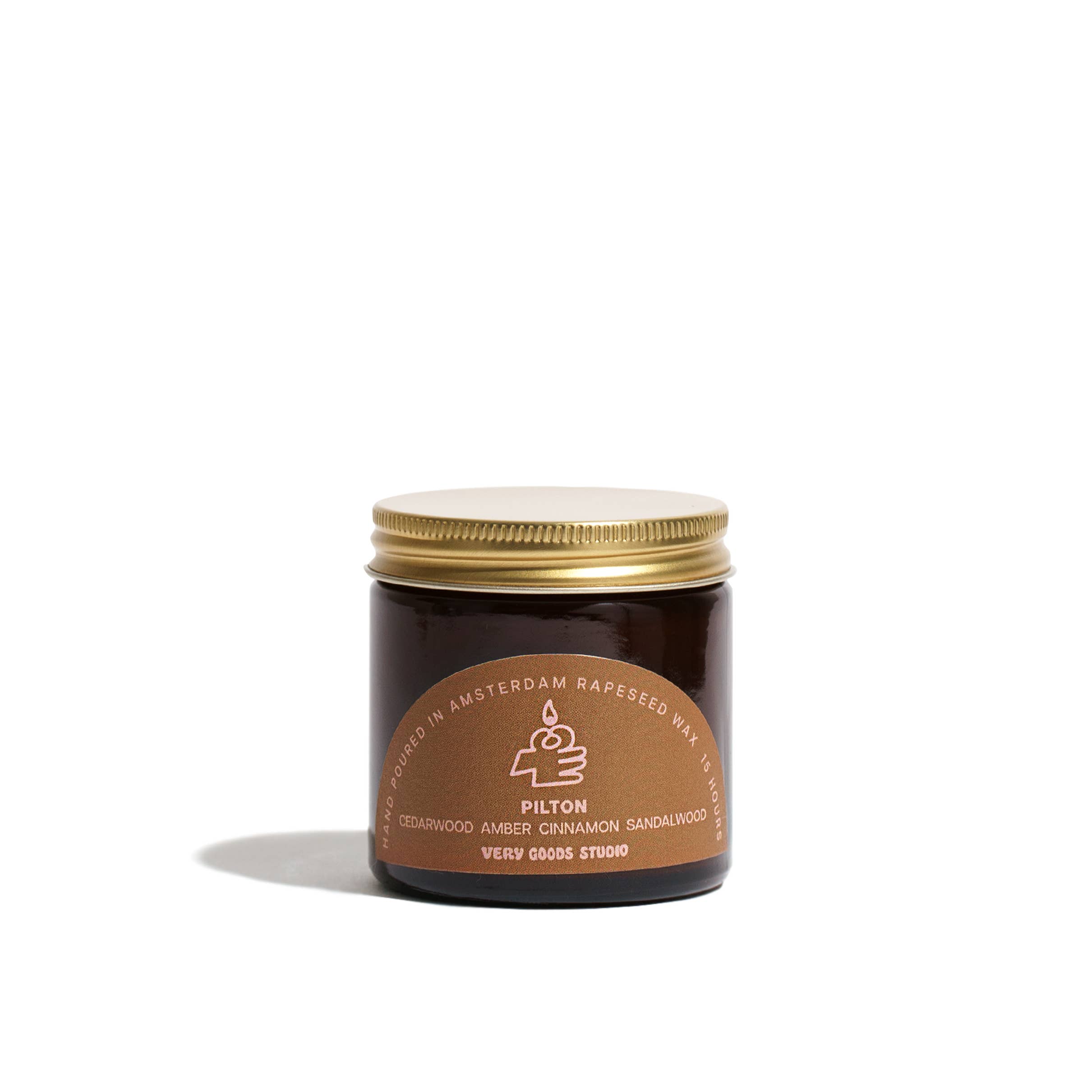 Very Goods Studio - Wholesale Jar/Filled Candle - PILTON / 60 ml 12-15 Hours Amber Glass Jars