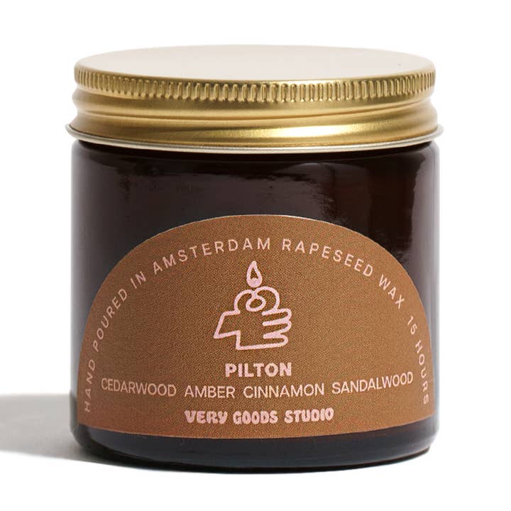 Very Goods Studio - Wholesale Jar/Filled Candle - PILTON / 60 ml 12-15 Hours Amber Glass Jars0