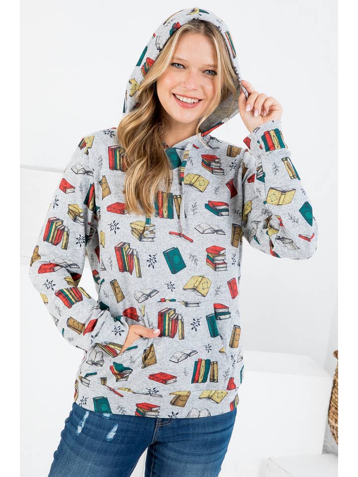 LA Soul - Vente Sweat à capuche – femme - Sweat à capuche imprimé Books avec poche2