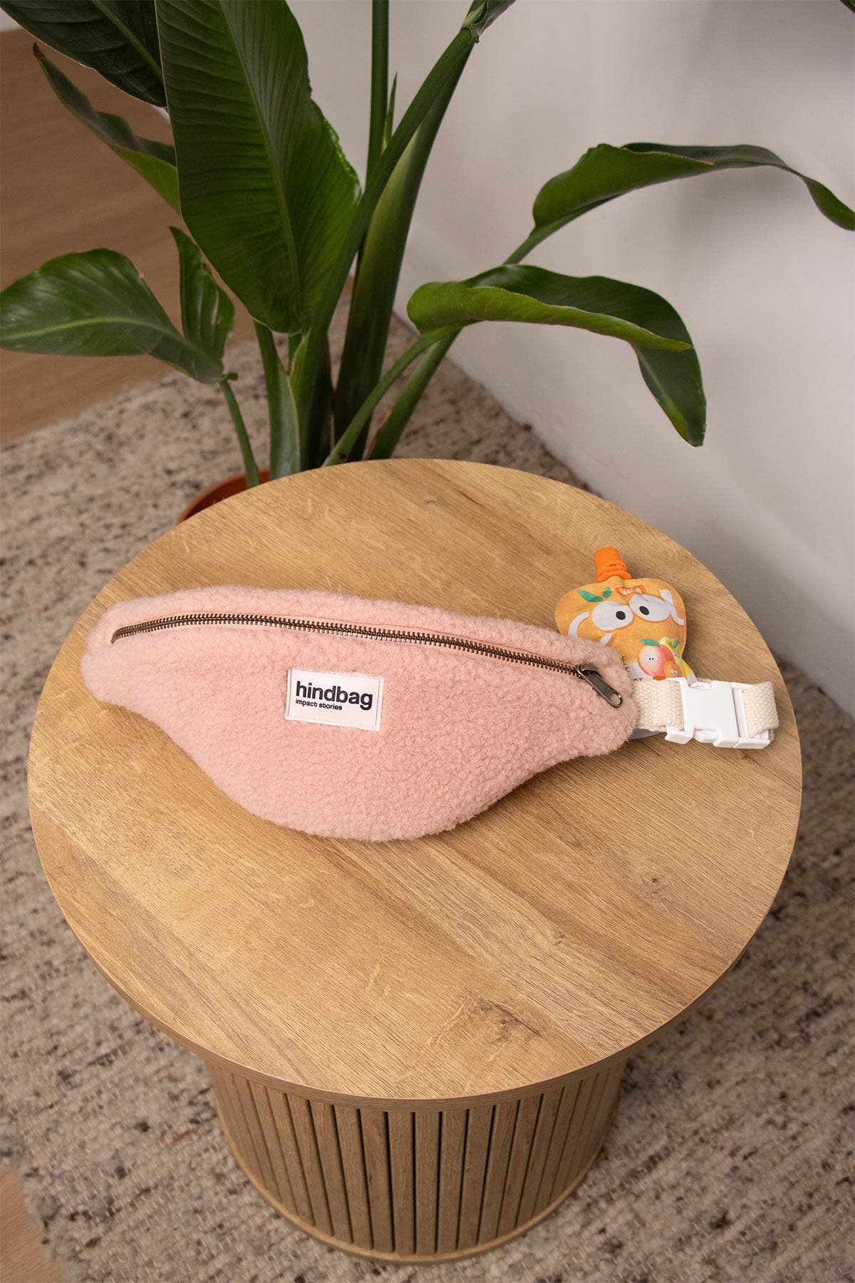Hindbag - Wholesale Belt Bag - Kids - Augustin Teddy Powder Pink Kids' Fanny Pack