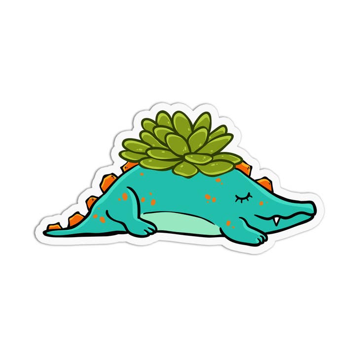 Simpatici adesivi testurizzati in vinile con pianta di coccodrillo per la vendita all'ingrosso da parte di Girls Printing House