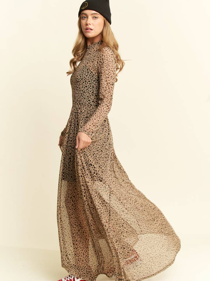 JADE BY JANE - Wholesale Dress - Women's - PLUS SIZE ANIMAL PRINT MESH MAXI DRESS14