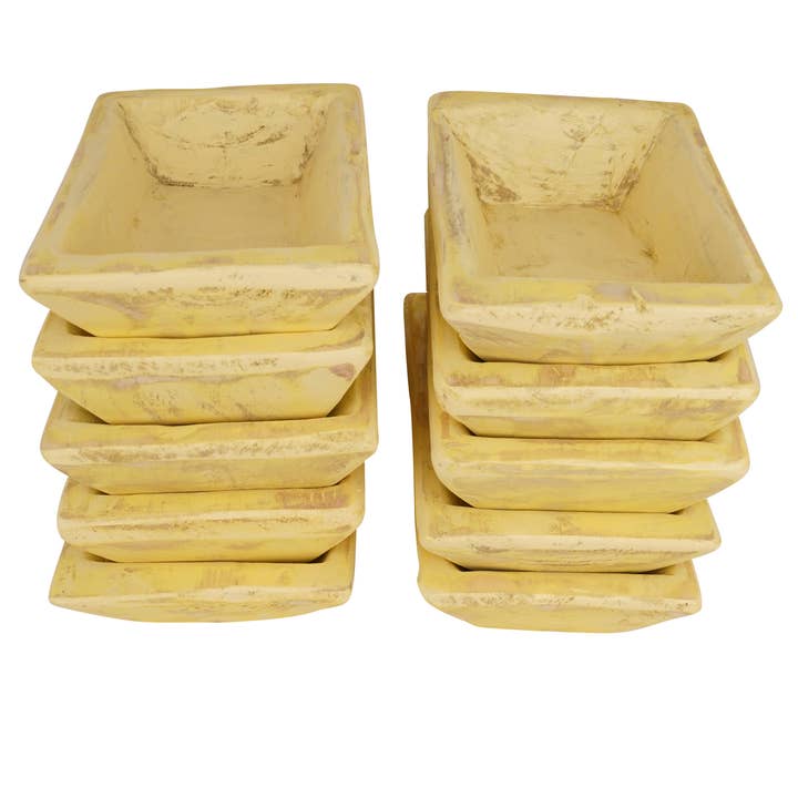 UITVERKOOP-Sierra Deegkom-ER-6x12-Klaar voor Kaars-Geel-$7 voor wholesale door My Amigos Imports