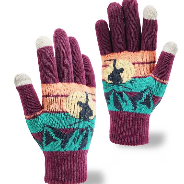 Moonlit Ascent Knit Gloves for wholesale by Northern Icons Creations INC