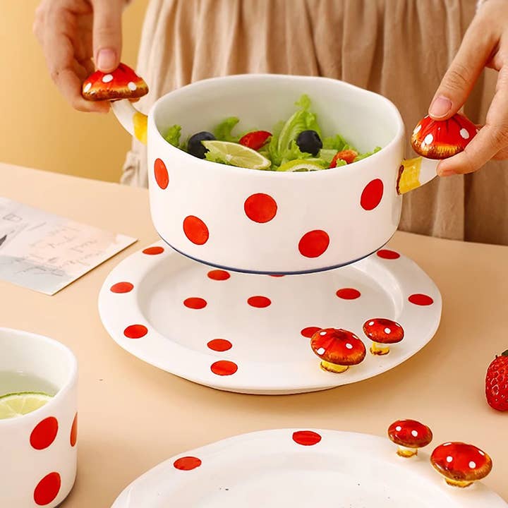 MinoCraft - Wholesale Tea Pot - Ceramic teapot with fairy mushroom pattern5