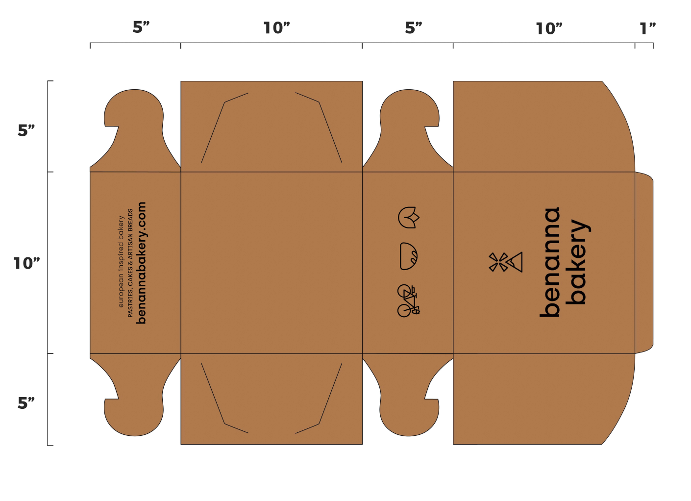 Kis Paper - Wholesale Gift Box - Custom Print Kraft Bakery Box 10x10x5 inches4