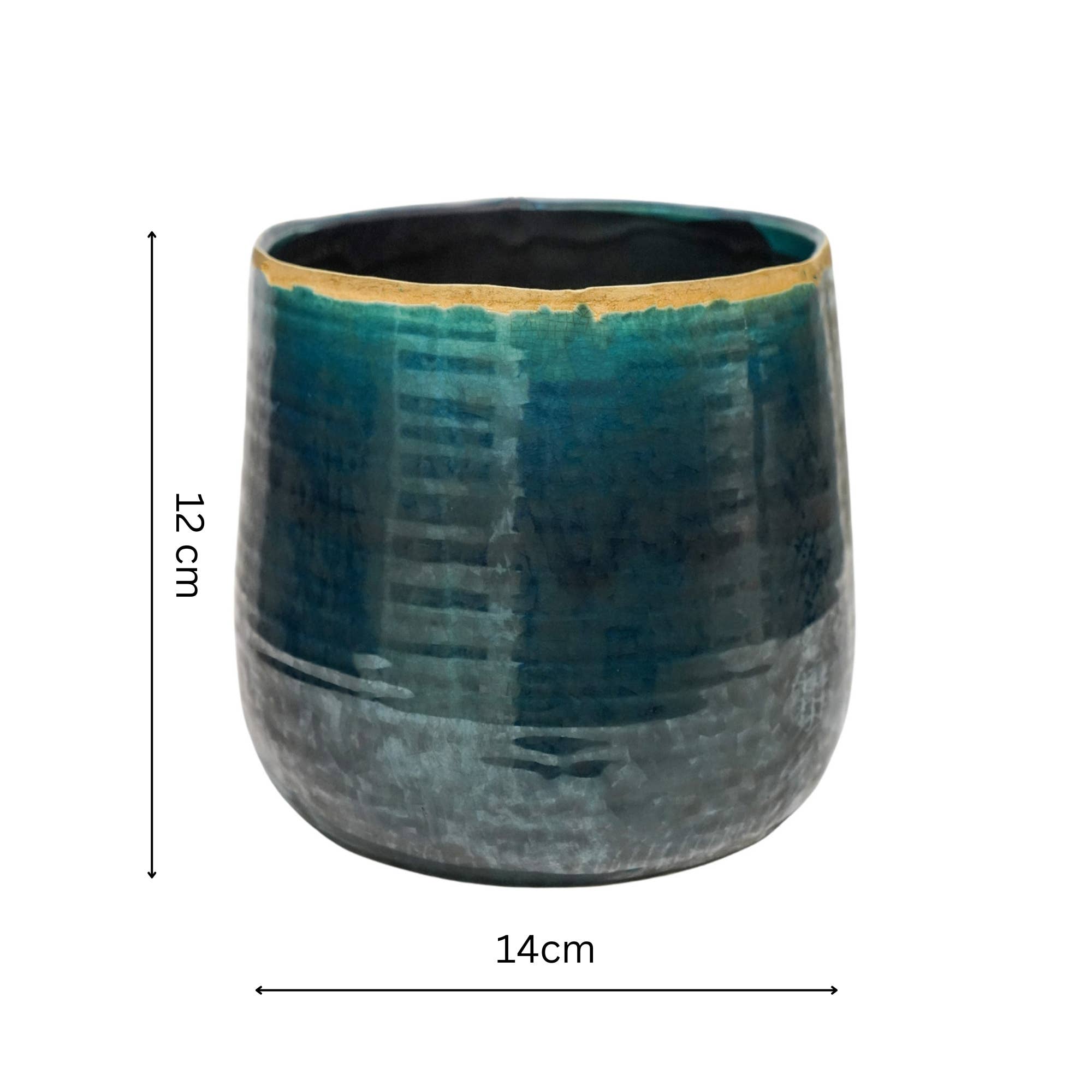 Ivyline - Vendita all'ingrosso Vasi per piante - Vaso per piante da interno in ceramica Como, rifinito a mano, altezza 12 cm x profondità 14 cm6