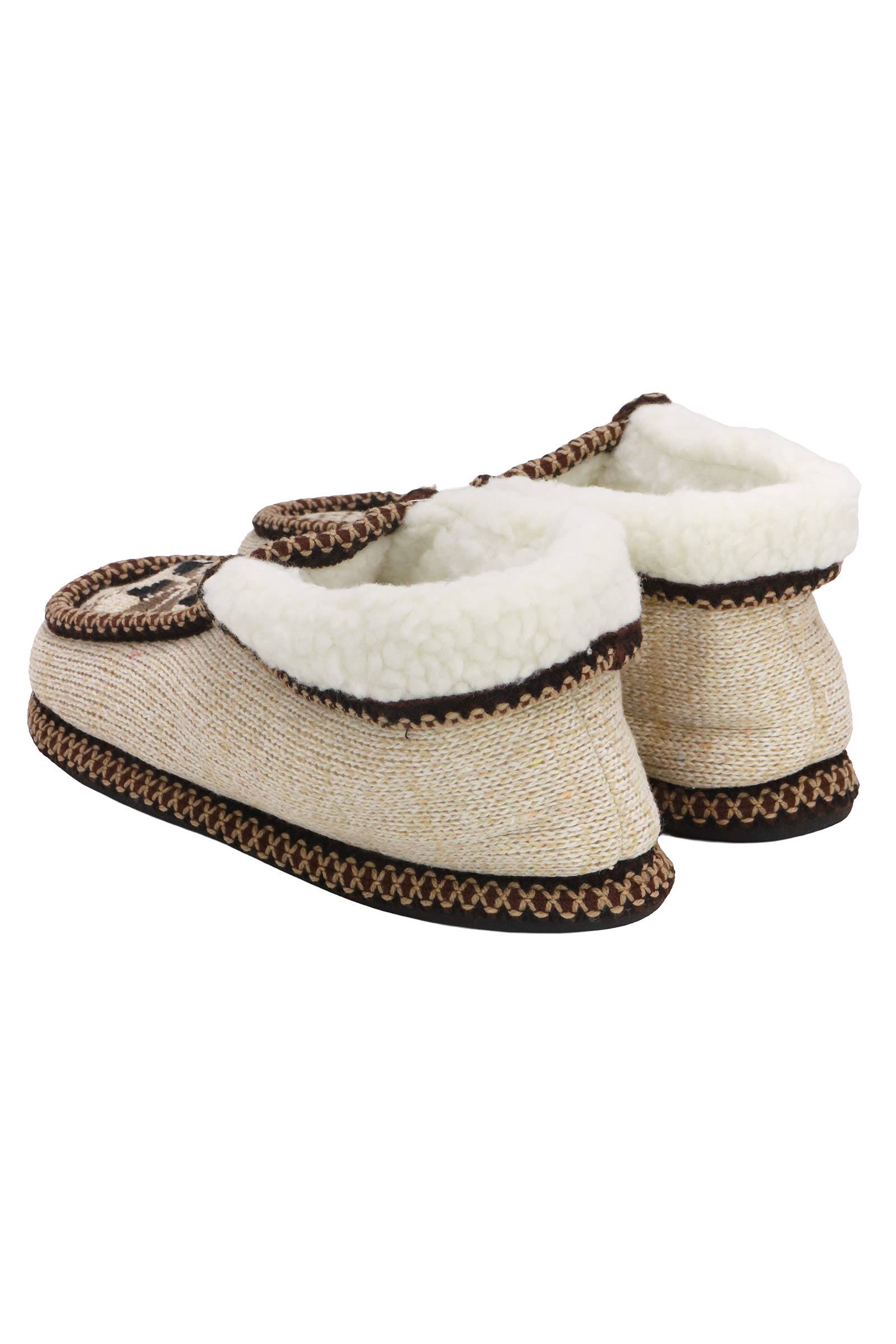 ASSORTITI Pantofole Mocassino Foderate in Pile con Fiocchi di Neve Intessuti in vendita all'ingrosso su Faire2