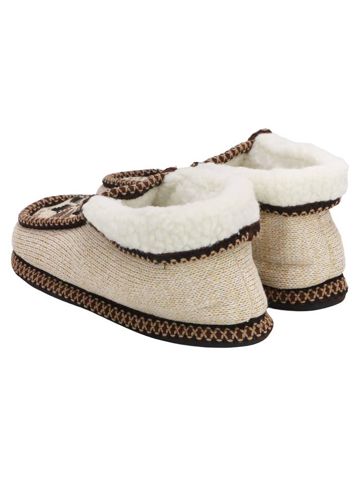 SURTIDO Zapatillas mocasín forradas de vellón tejido con copos de nieve de venta al por mayor en Faire2