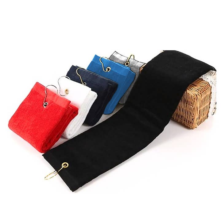 Pro Towels - Wholesale Sports Towel - Tri-Fold Diamond Velour Golf Towel: Grommet & Hook4