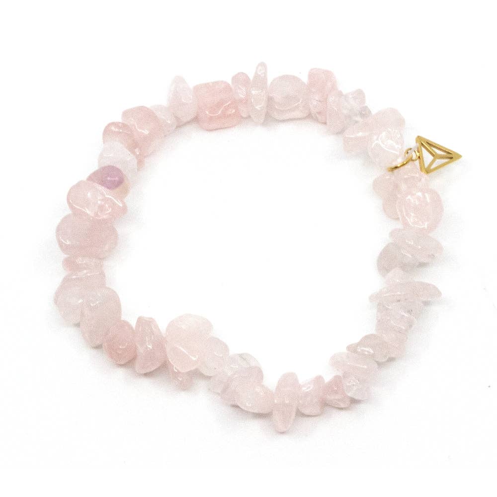 rosa Natural Gem Armband Rosenkvarts for wholesale on Faire0