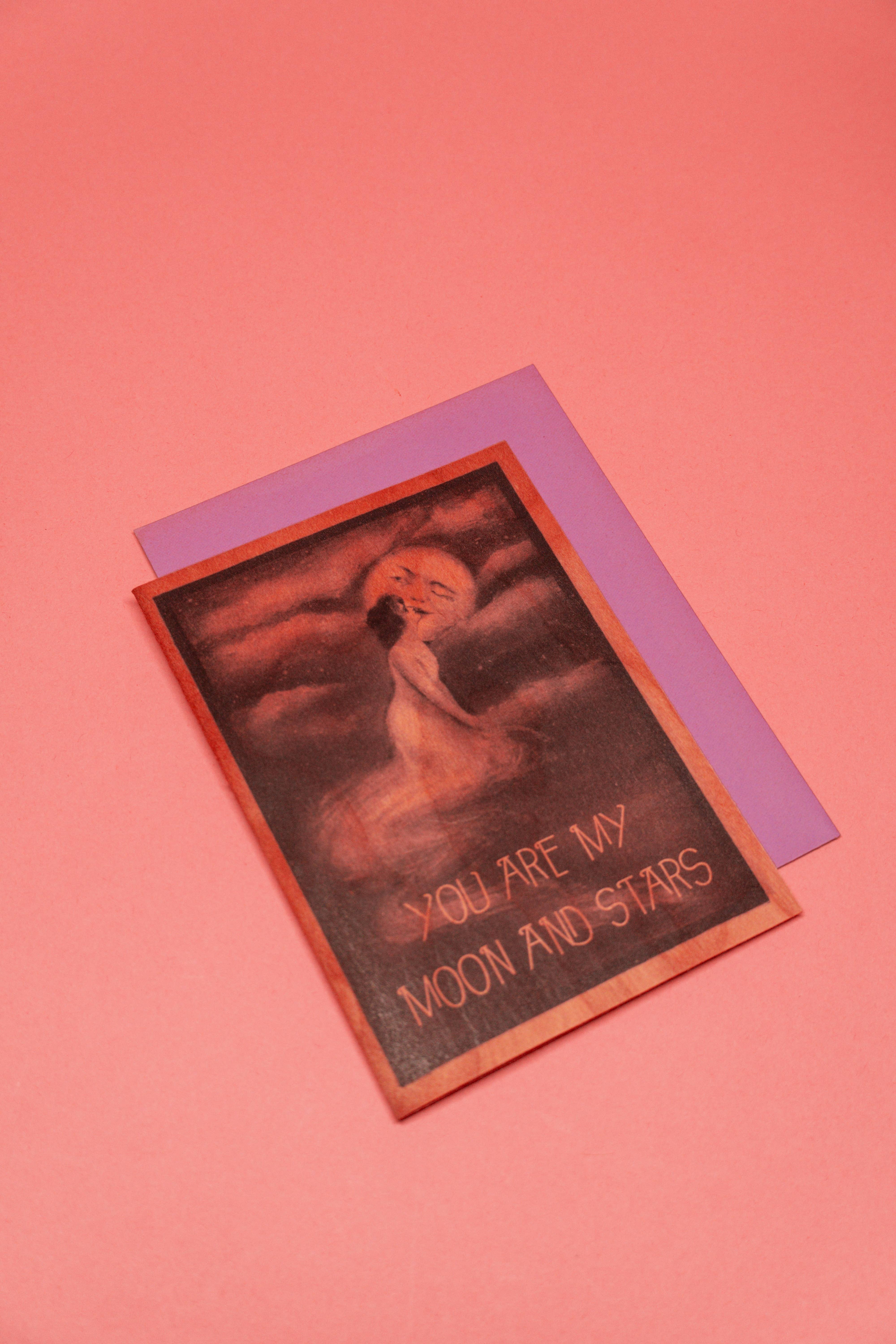 Spitfire Girl - Wholesale Love Card - Wood Folding Card - Kiss The Moon1