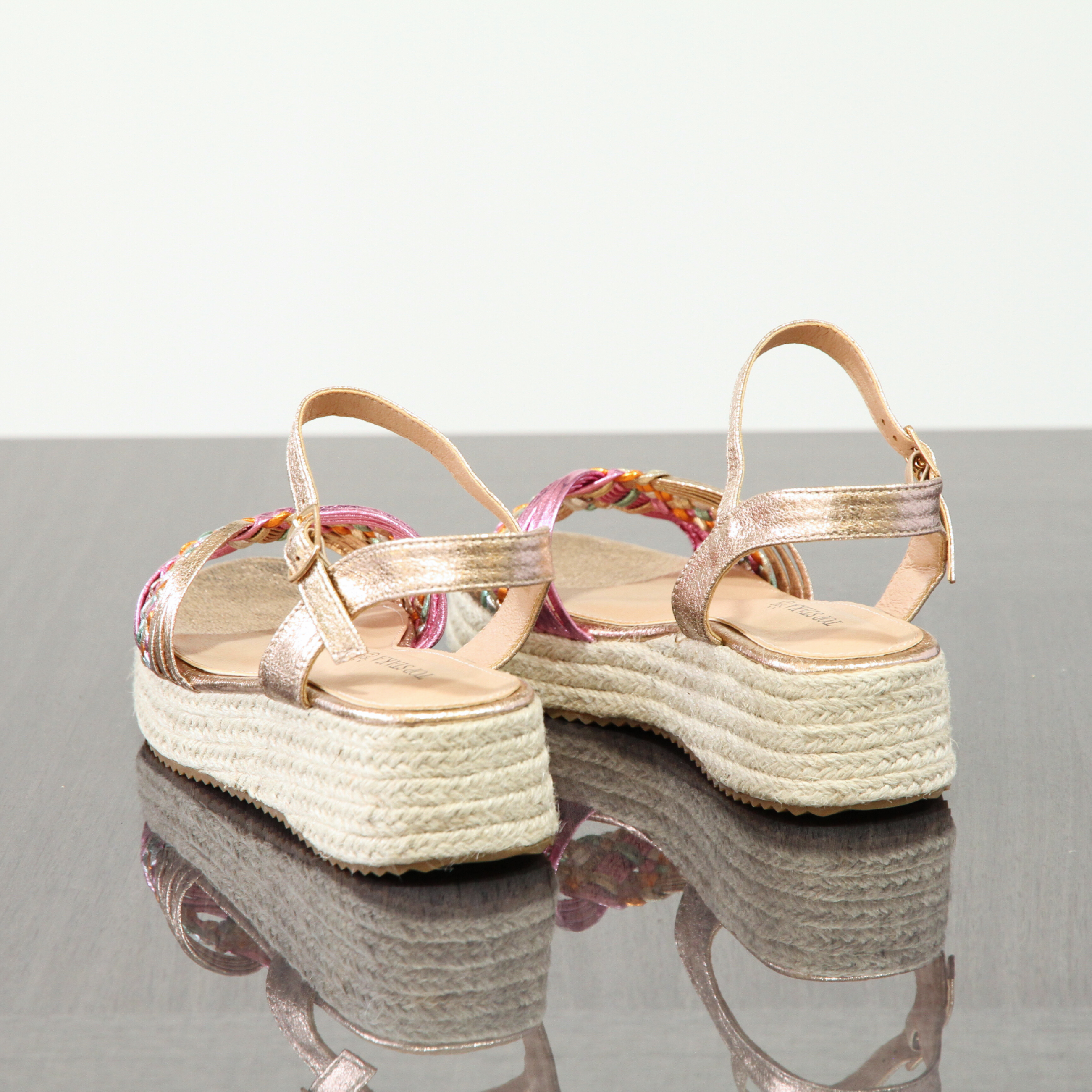 Top Staka - Wholesale Wedges - Women's - BG-732 Women's Braided Wedge Sandals - Espadrille Platform6