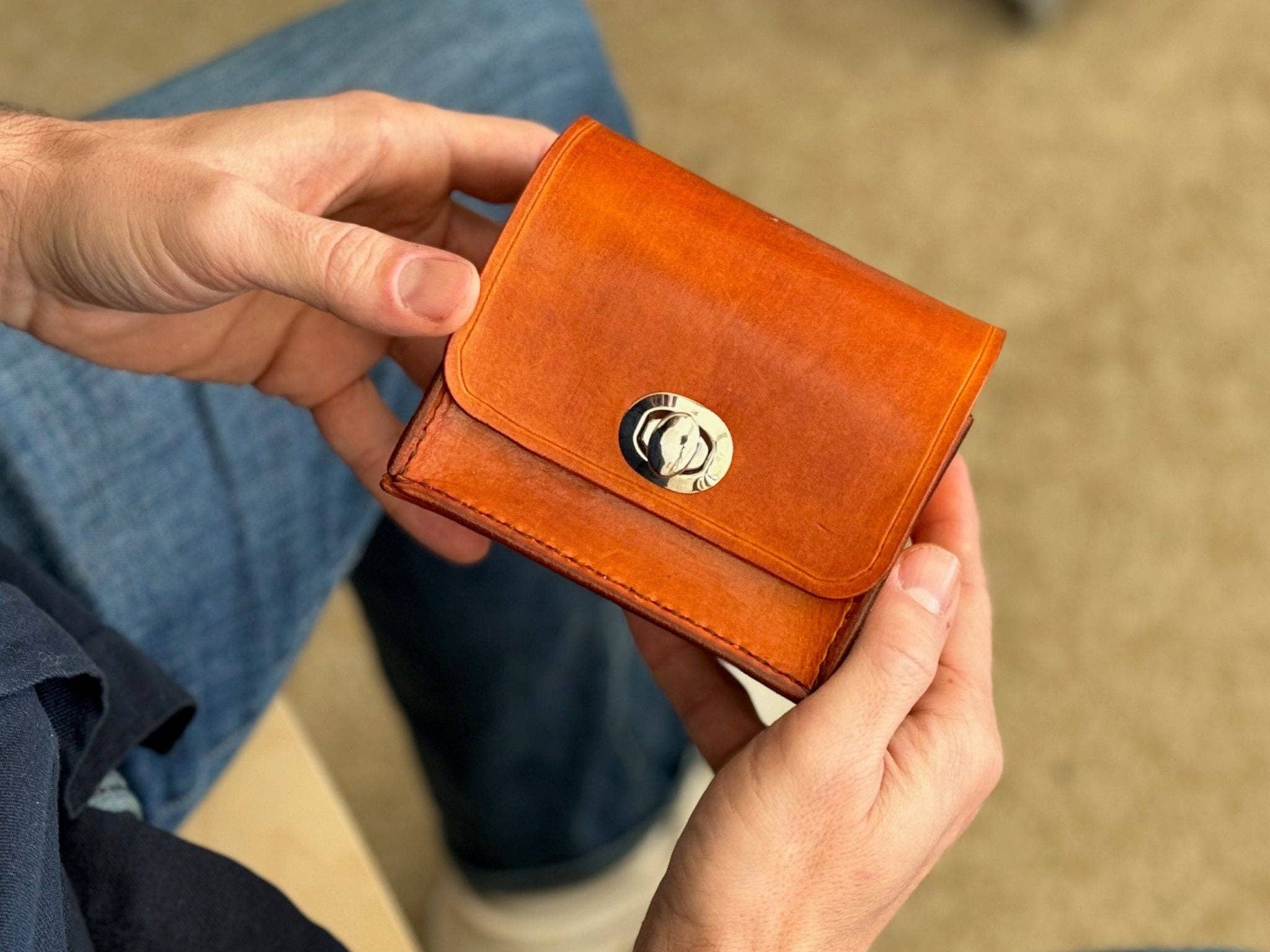 A. M. Aiken - Wholesale Match Holder - Leather Match Box with Striker Pad for Match Storage2